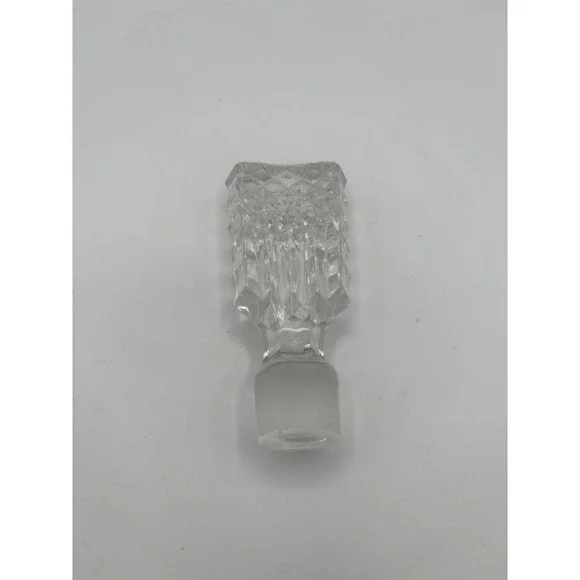 Vintage Cut Lead Crystal Decanter Stopper Clear - Picture 1 of 5